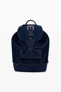 Medium convertible denim bucket backpack