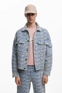 Mottled denim jacket