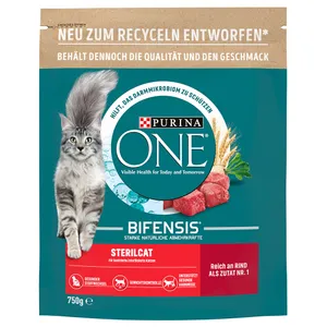 PURINA ONE SterilCat Nötkött - Ekonomipack: 3 x 750 g