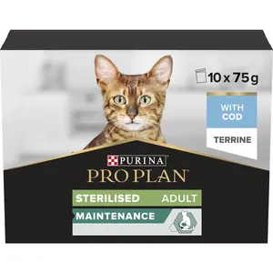 PURINA PRO PLAN Adult Sterilised Maintenance Terrine Våtfoder Katt 10x75g
