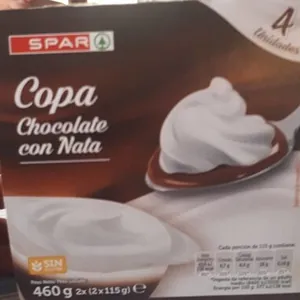 Copa chocolate con nata