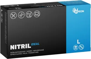 Handskar Espeon Nitril Ideal Blå I Nitril Utan Pulver Storlek L 100 St