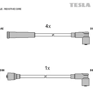 Tändkabelsats TESLA T844B