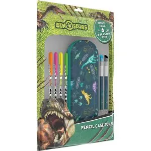 Dinosaurie pennskrin och 6 pennor dinosaurier dino pennfodral