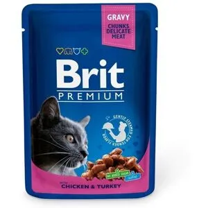 Brit Premium Portionspåsar Med Kyckling & Kalkon För Katter