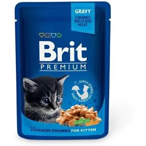 Brit Premium Portionspåsar Med Kycklingbitar För Kattungar