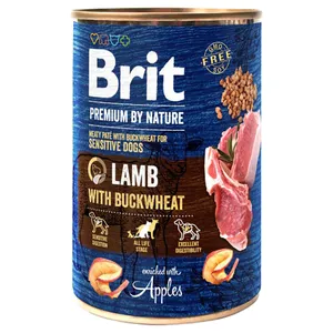 Brit Premium by Nature 6 x 400 g - Lamm med bovete