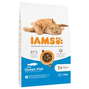 Ekonomipack: IAMS torrfoder för katter 2 x 10 kg - Advanced Nutrition Adult Cat med havsfisk (2 x 10 kg)