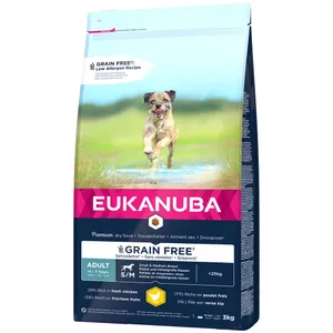 Eukanuba Grain Free Adult Small & Medium Chicken - 3 kg