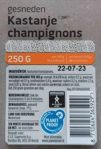 Gesneden kastanjechampignons