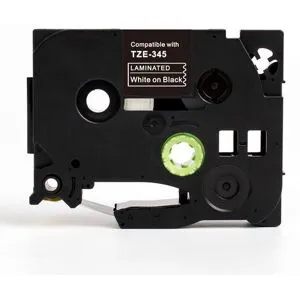 Non brand Tape 18mm TZe-345 Vit på Svart