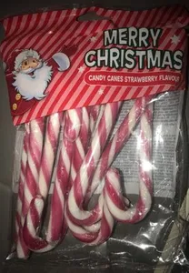 Merry Christmas Candy canes strawberry flavour