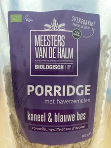 Porridge kaneel & blauwe bes