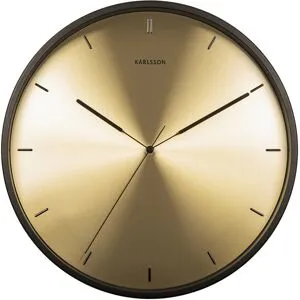 Karlsson väggklocka Finesse gold dial, black case KA5864GD