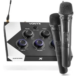 Vonyx AV510 Bluetooth karaoke set med 2x trådlös mikrofon
