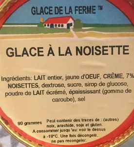 Glace à la noisette