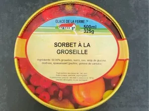 Sorbet à la groseille - Glace de la Ferme