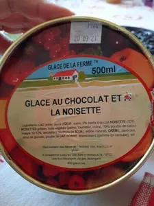 Glace au chocolat et à  la  noisette