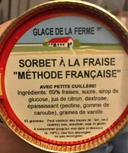 Sorbet à la fraise "Méthode Française"