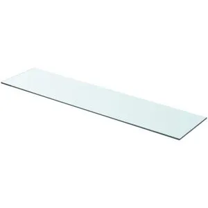 vidaXL Hyllplan glas genomskinlig 90x20 cm