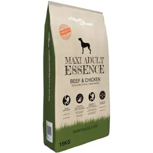 vidaXL Premium Hundmat torr Maxi Adult Essence Beef & Chicken 15 kg