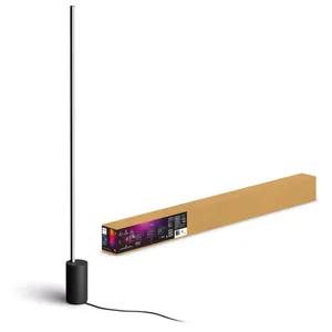 Smart golvlampa med färgatmosfär, svart, LED