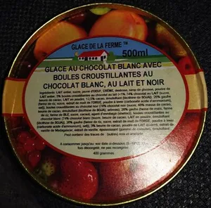 Glace de la ferme chocolat blanc