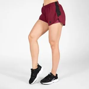 Gorilla Wear Salina 2-in-1 Shorts Burgundy Red L