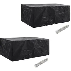 vidaXL Överdrag för trädgårdsmöbler 2 st 10 öljetter 229x113cm