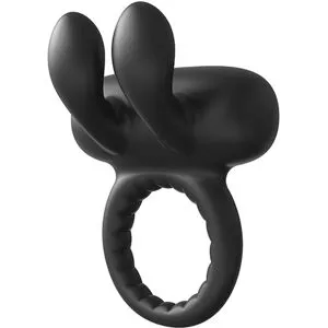Dream Toys Ramrod Rabbit Vibrating Cockring Black