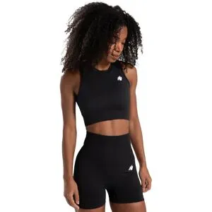 Gorilla Wear Olivia Seamless Crop Top Black S/m
