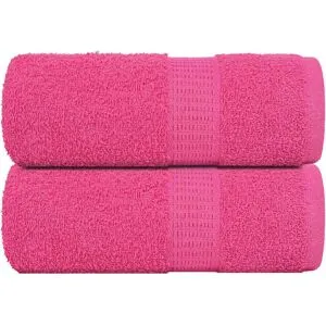 vidaXL Gästhanddukar FROGN 2 st rosa 30x50 cm 360 gsm