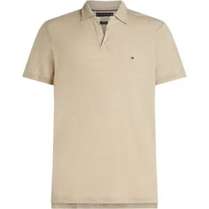 Tommy Hilfiger Pure Linen Regular Polo Herr, S, Sandalwood