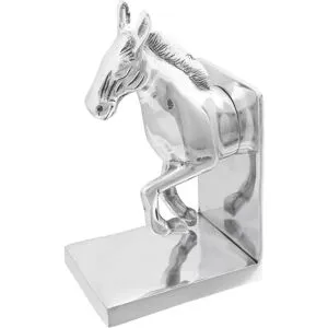 vidaXL Bokstöd 2 pcs Silver 11 x 14 x 25 cm Aluminium