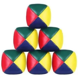 LG-EXPRO Balles de Jonglage,6 Pack Mini Balles de Cirque en Cuir PU Balles Doux pour Débutants Garçons Filles Enfants Adul BALLE DE JONGLAGE