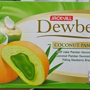 ดิวเบอร์รี่ พัฟเค้กกลิ่นใบเตยสอดไส้ครีมกลิ่นใบเตยมะพร้าว