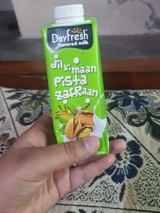 Pistachio flavored milk