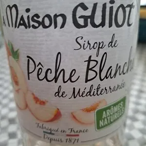 sirop de pêche blanche de méditerranée