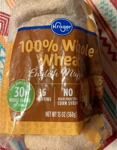 100% whole wheat english muffins