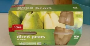 Coles Diced Pears in Syrup