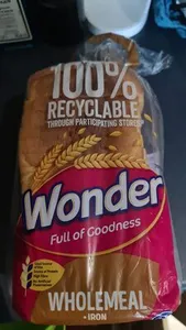 Wonder wholemeal plus iron bread