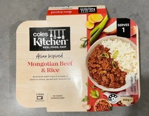 Coles Kitchen Mongolian Beef with Rice