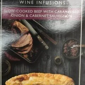 Beef pie with caramelised onion and cabernet sauvignon