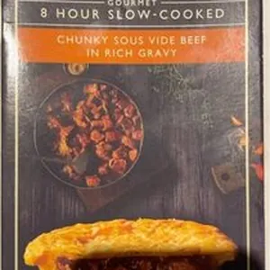 Chunky sous vide beef in rich gravy