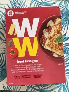 Weight watches beef lasagne