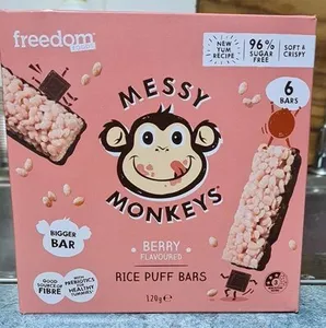 Messy Monkeys Berry Flavoured Rice Puff Bars