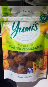 Yumi's Veggie Bites Roasted Veggies and Peas