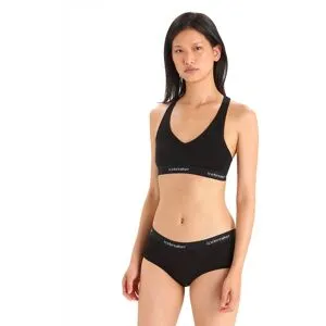 Icebreaker Sprite Bra Raceback Dam, Black, XL