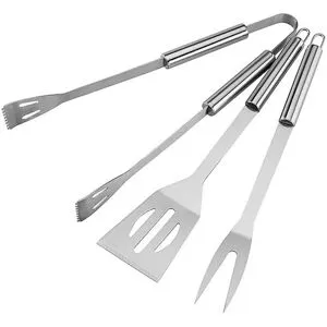 AUGRO 3-delat grillverktygset, grilltillbehör i rostfritt stål