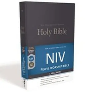 Niv, Pew And Worship Bible, Large Print, Hardcover, Blue
